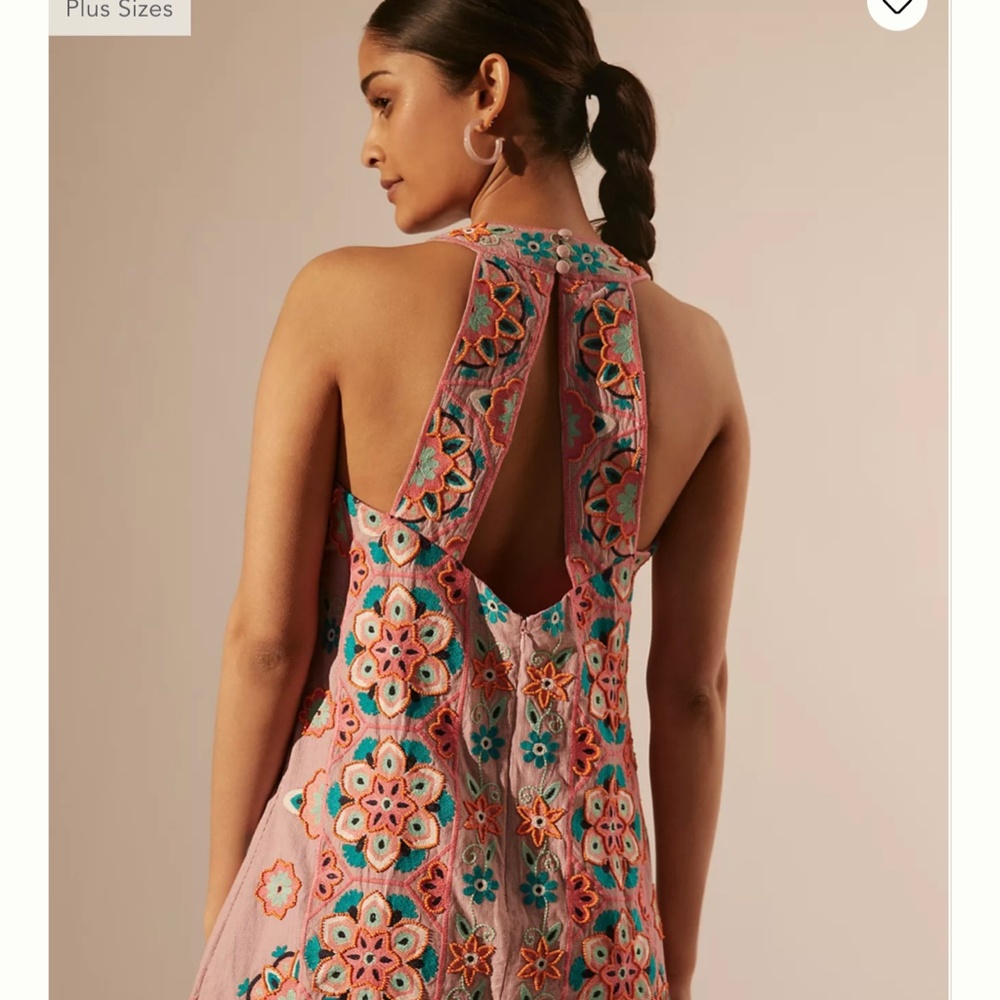 Embroidered & Appliqued Shift Dress - Picture 2 of 12
